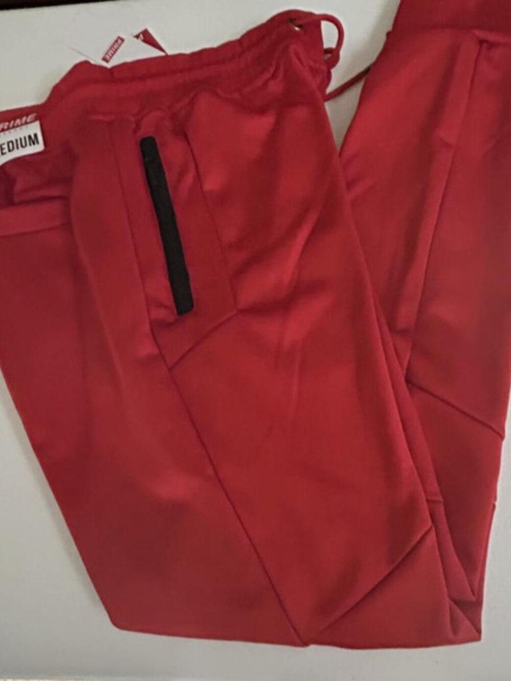 NEW Prime Threads Vibes Red Sweatpants Joggers Mens Medium
